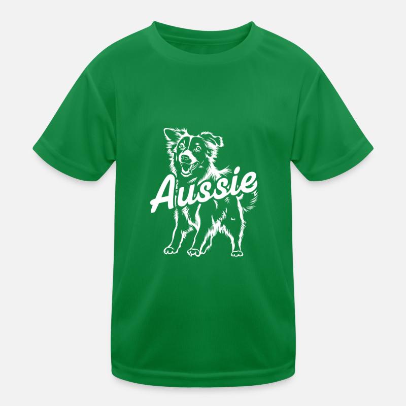 Australian Shepherd Aussie Dog Owner Mistress Kids Functional T-Shirt
