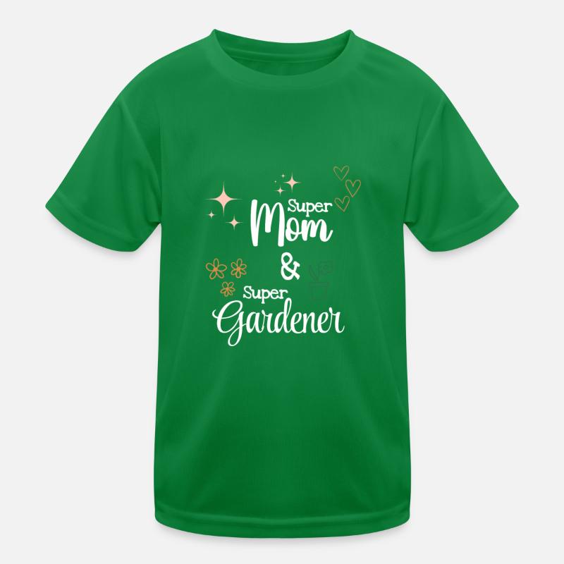 Beste Super Mama Gärtner Mama Muttertag Geschenk Kinder Funktions-T-Shirt