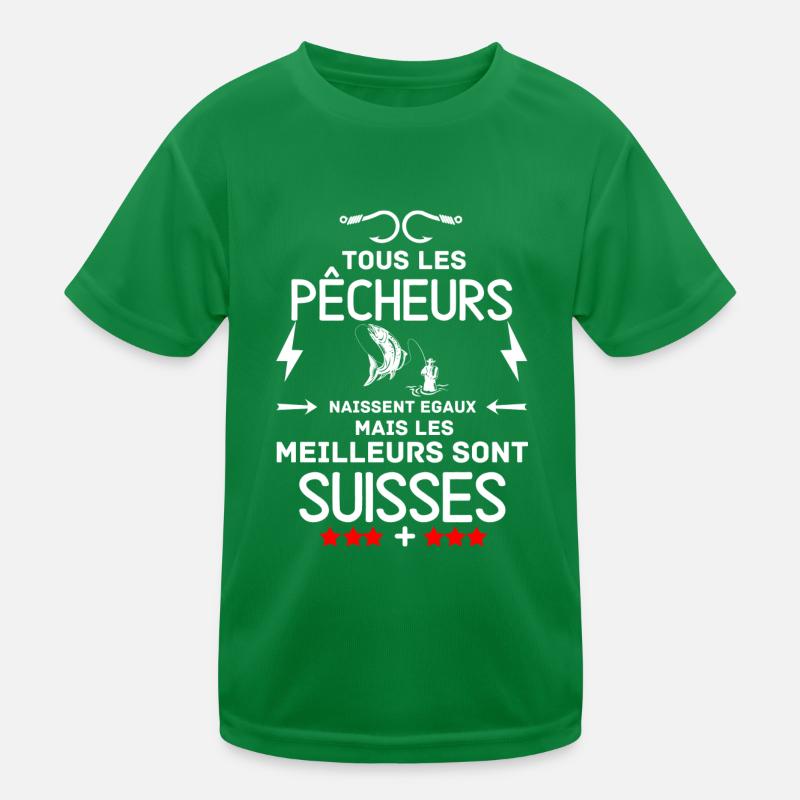 Die besten Schweizer Angler Kinder Funktions-T-Shirt
