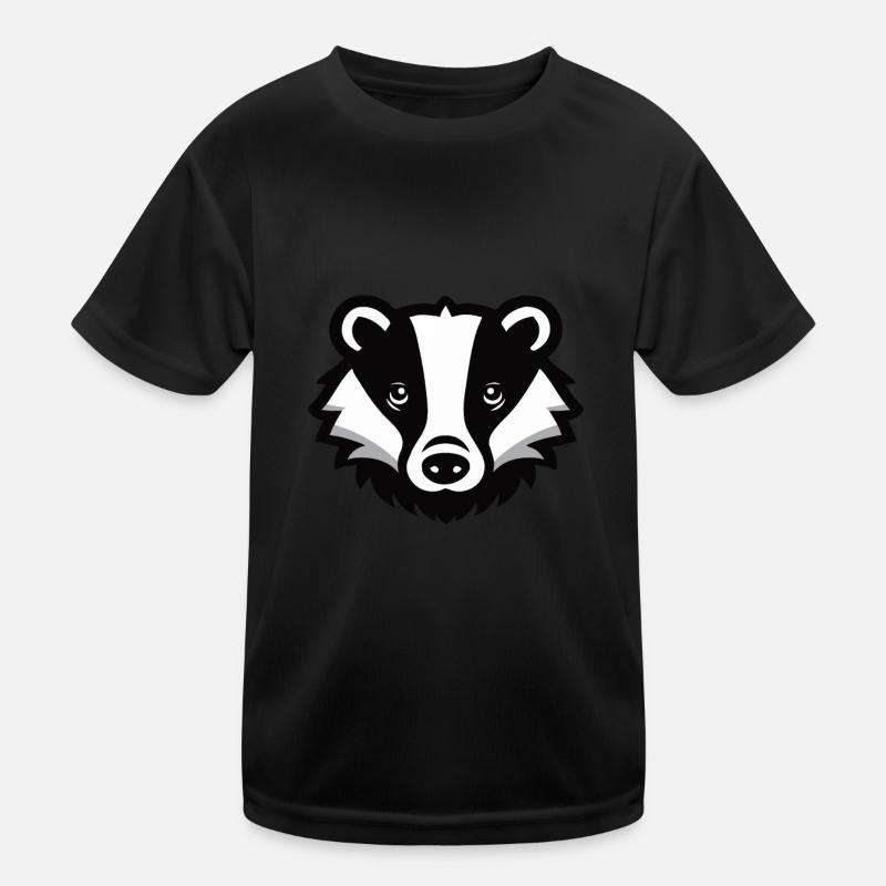 Badger design for the forest animals fan Kids Functional T-Shirt