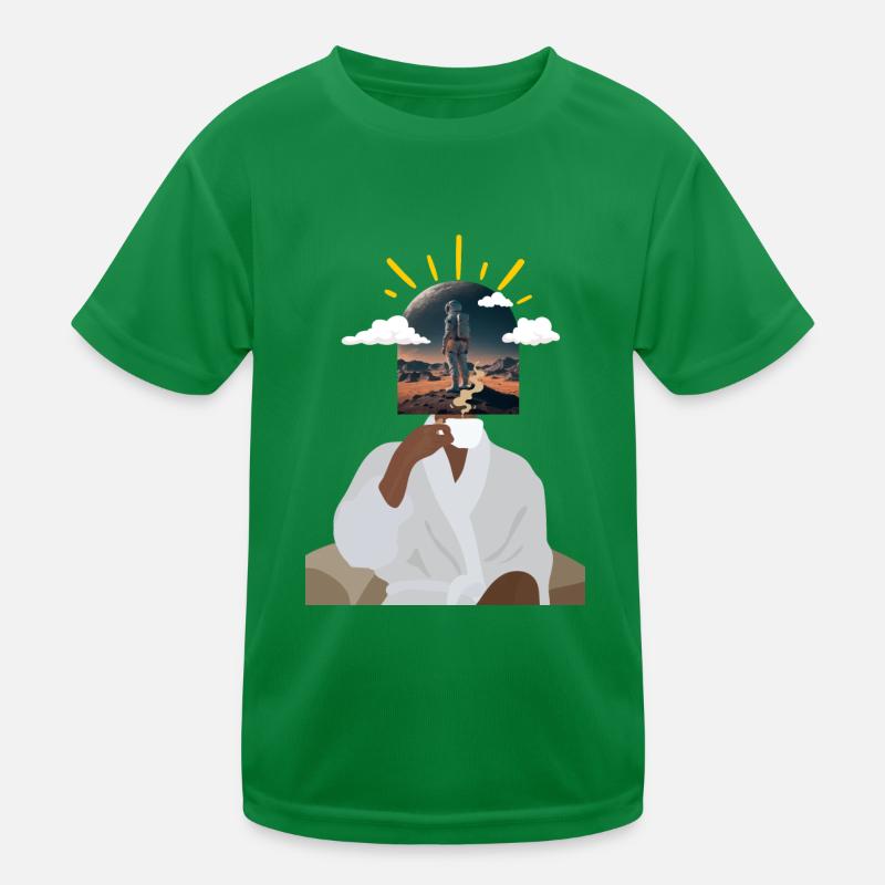 Café et astronaute T-shirt sport Enfant