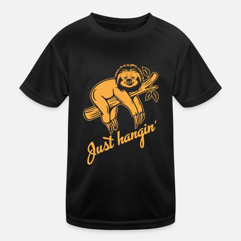 Sloth - Funny Saying - Just hanging Kids Functional T-Shirt