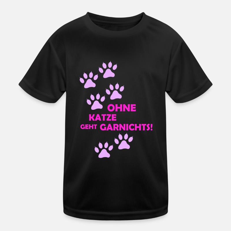 ohne katze geht garnichts Kinder Funktions-T-Shirt
