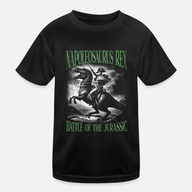 Napoleon reitet eine epische T-Rex-Siegespose Kinder Funktions-T-Shirt