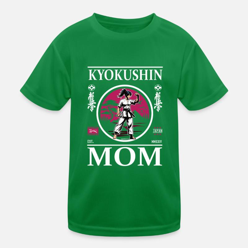 Kyokushin Karate Mom Kids Functional T-Shirt