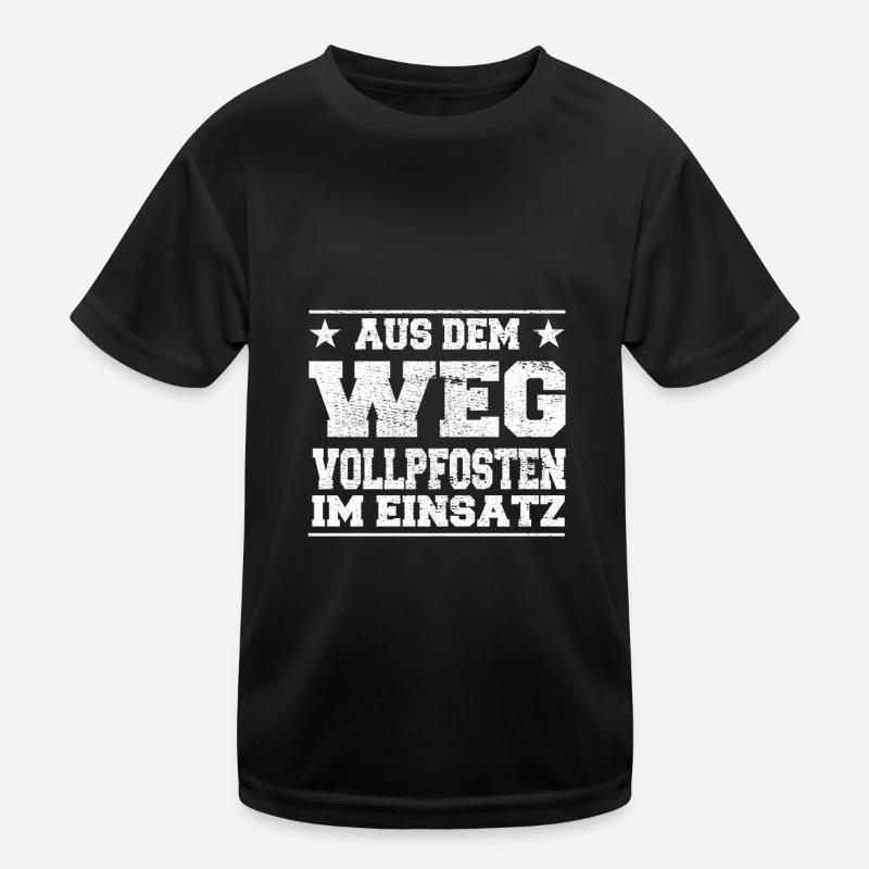 Poteau solide à l’écart en cours d’utilisation T-shirt sport Enfant