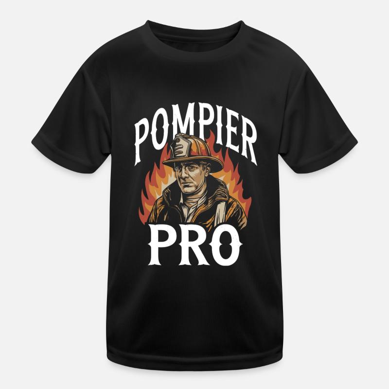 Pompier Pro T-shirt sport Enfant