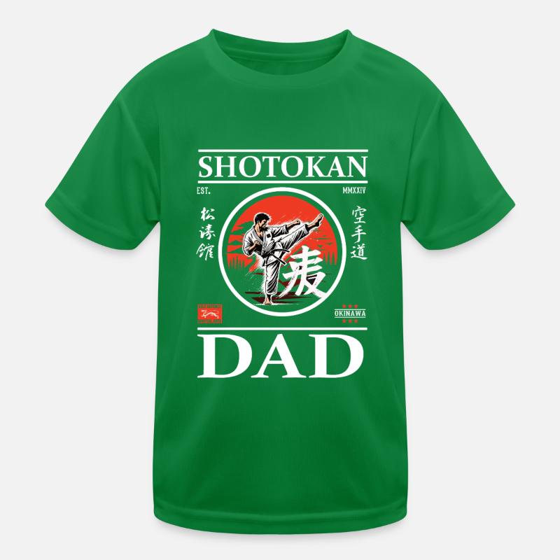 Shotokan Karate Dad Design mit Karateka udn Kanji Kinder Funktions-T-Shirt