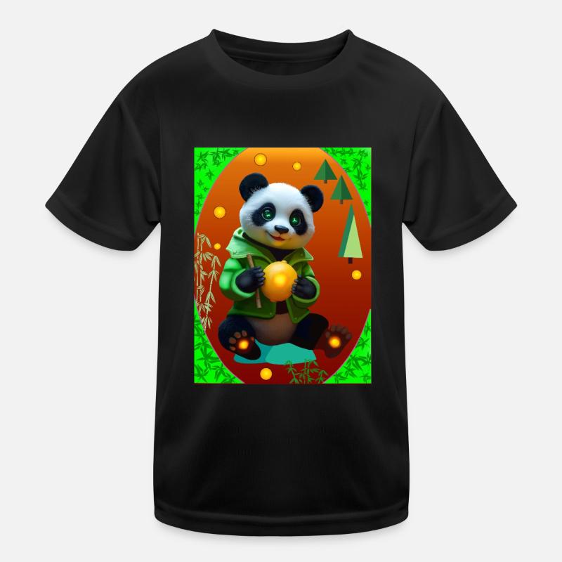 Cyber panda avec citron néon T-shirt sport Enfant