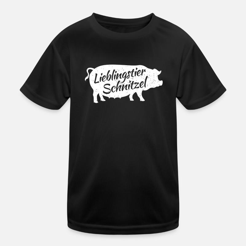 Schnitzel Fan Lieblingstier Schwein Fleischesser Kinder Funktions-T-Shirt