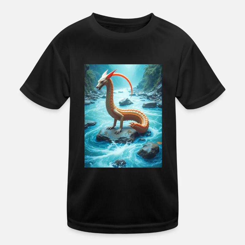 Nguruvilu, Mapuche fish‑fox of Chilean river folkl Kids Functional T-Shirt