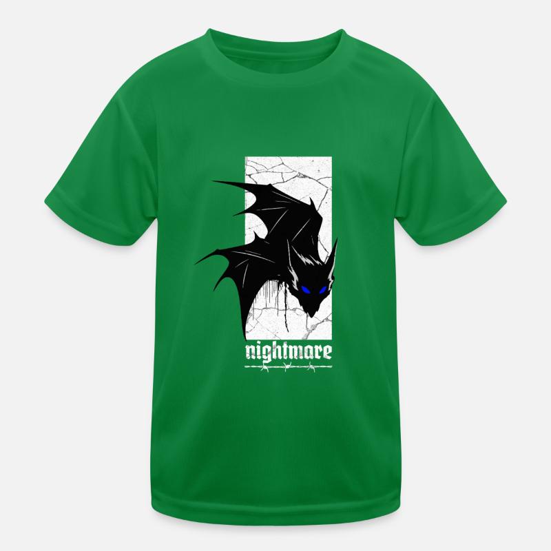 Nightmare Bat – Gothic Horror Vampire Creature Art Kids Functional T-Shirt