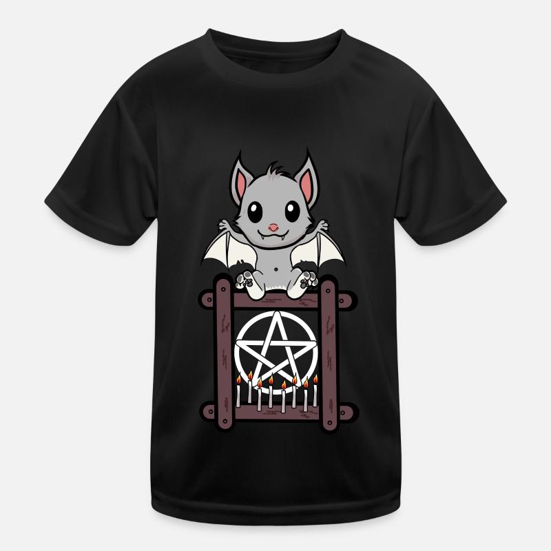 Halloween Bat Witching Hour Horror Kids Functional T-Shirt