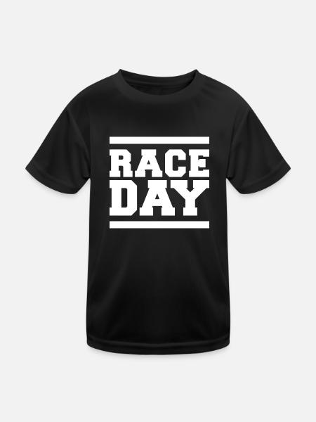 race day Formula Autorennen Symbol Logo icon - Kinder Funktions-T-Shirt - Schwarz - Vorne