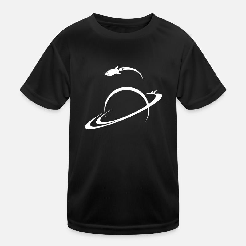Space Ship Planet Earth Univers de Saturne Shuttle T-shirt sport Enfant