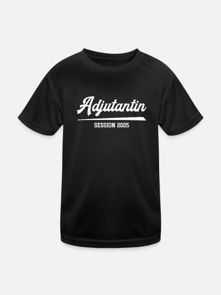 Karneval Adjutantin 2025 Prinzenführerin Kostüm - Kinder Funktions-T-Shirt - Schwarz - Vorne