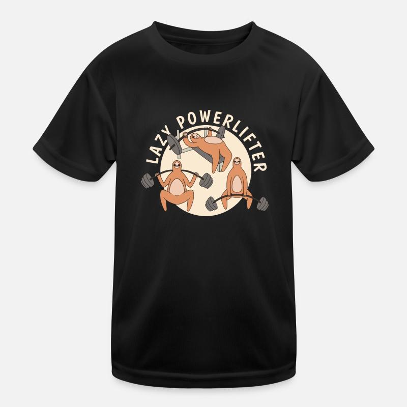Fauler Powerlifter Powerlifting Faultier Kinder Funktions-T-Shirt