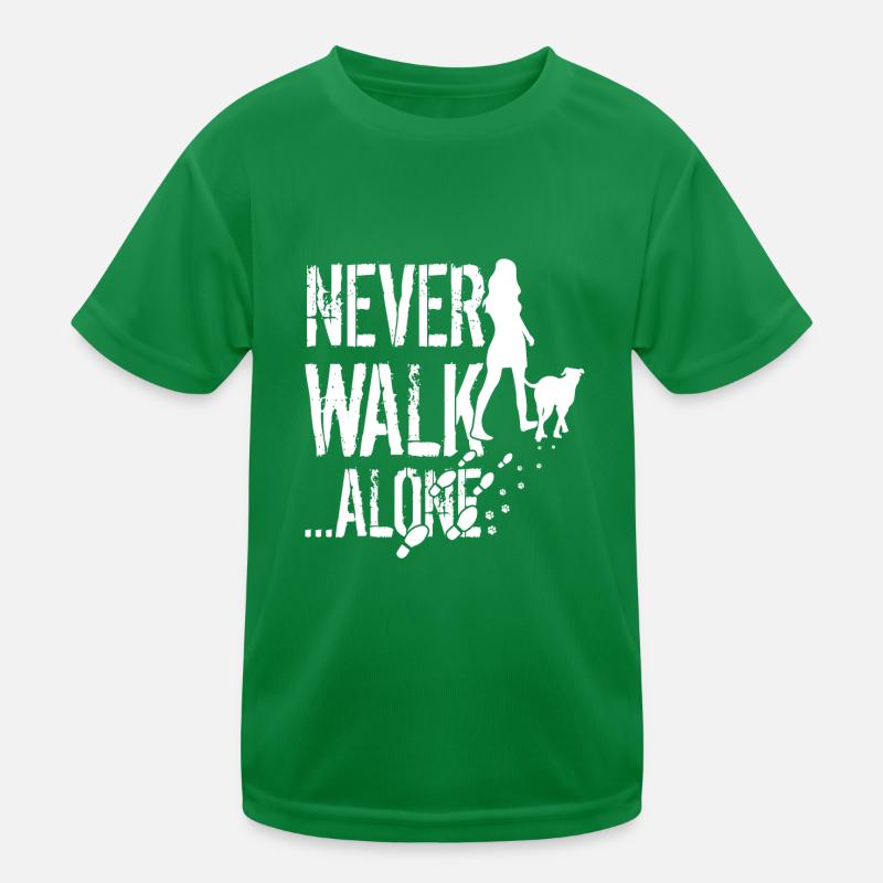 Dog & wife never walk alone Kids Functional T-Shirt