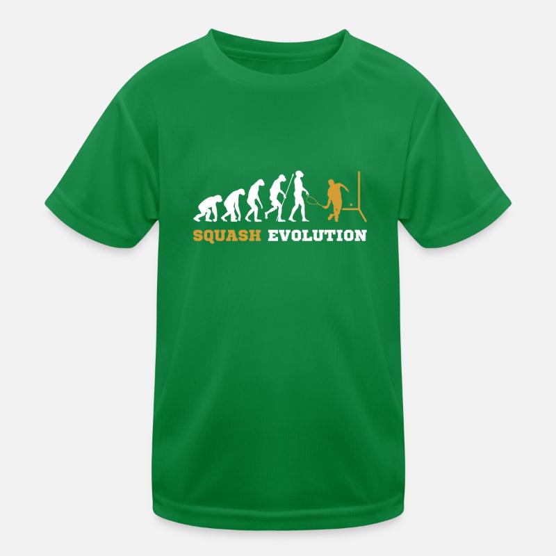 Squash Squashspieler Evolution Geschenk Kinder Funktions-T-Shirt