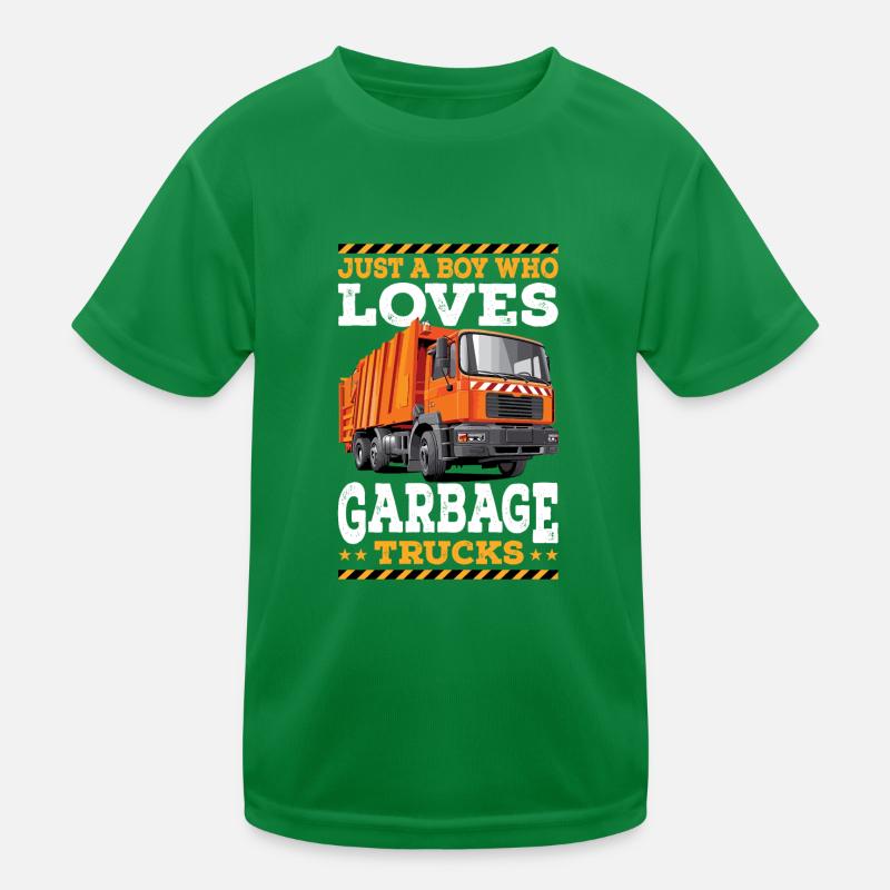 Müllabfuhr Müllwagen Müllmann Spruch Geschenk Kinder Funktions-T-Shirt