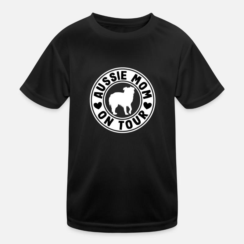 Australian Shepherd Mama Hund Aussie Geschenk Mom - Kinder Funktions-T-Shirt - Schwarz