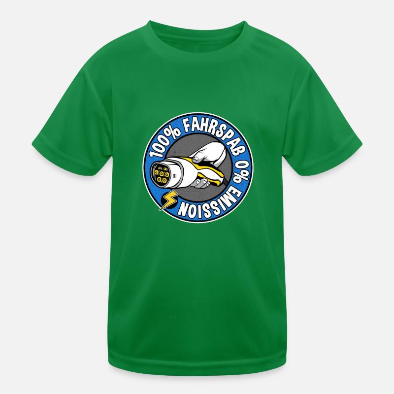 Elektroauto Geschenk E-Auto Elektromobilität Kinder Funktions-T-Shirt