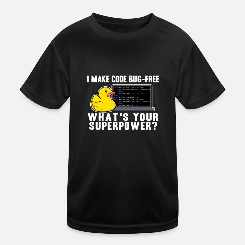 Programmierer Ente Programmieren Debugging Lustig Kinder Funktions-T-Shirt