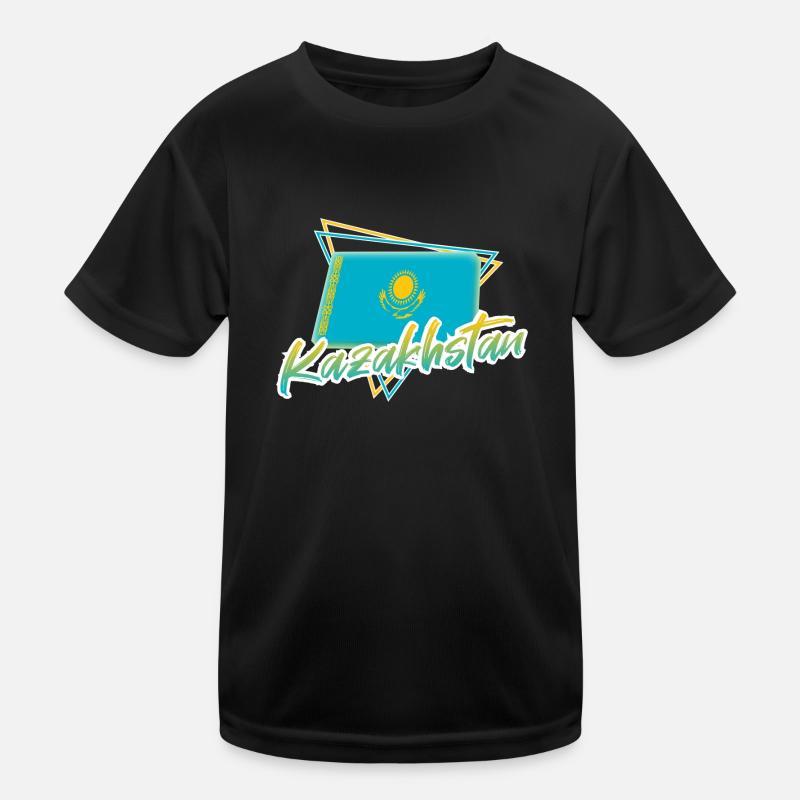 Kasachstan Kinder Funktions-T-Shirt