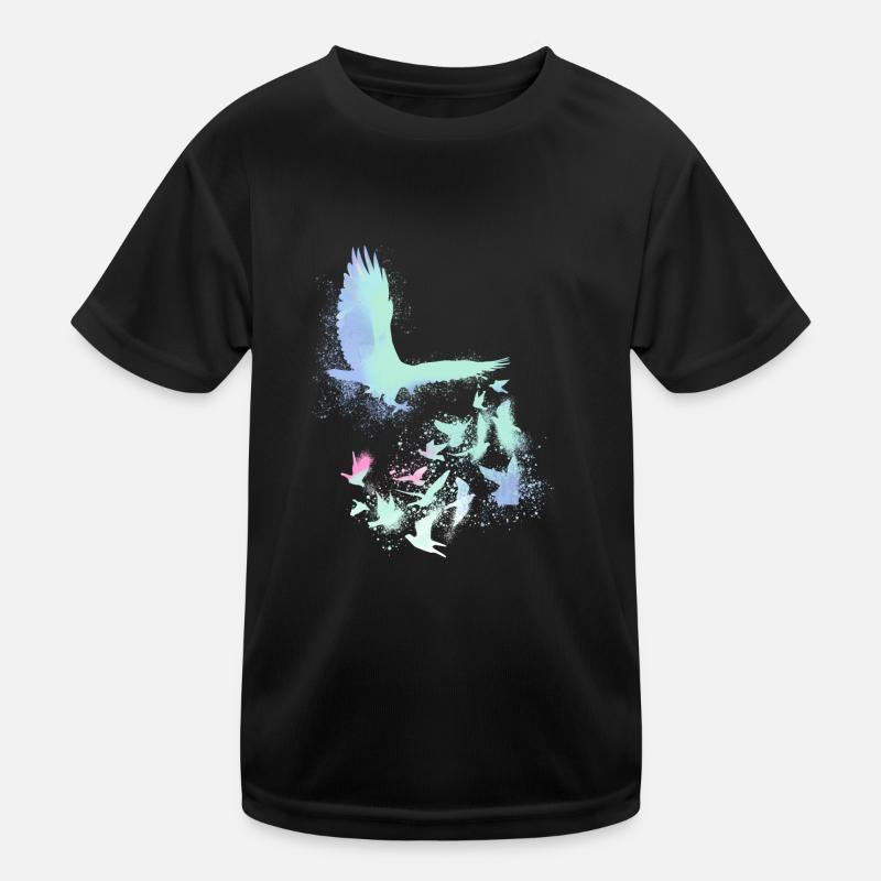 tauben,taube,vögel,vogelschwarm,adler,graffiti, Kinder Funktions-T-Shirt