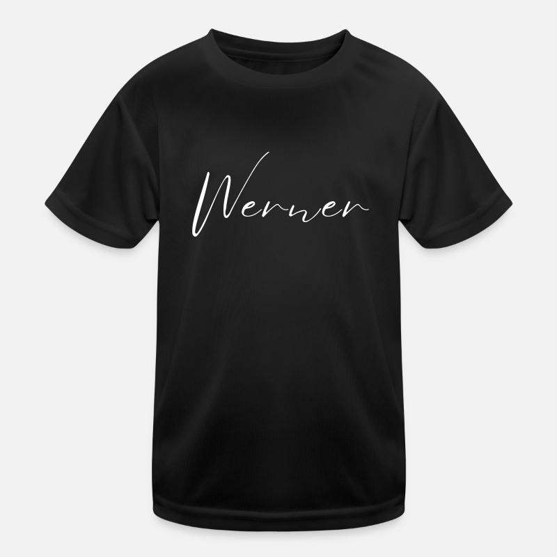 Nom Werner avec W Nom du garçon Naissance Baby Shower T-shirt sport Enfant