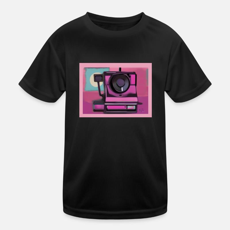 Retro Instant Camera - Vintage AI Art Kids Functional T-Shirt