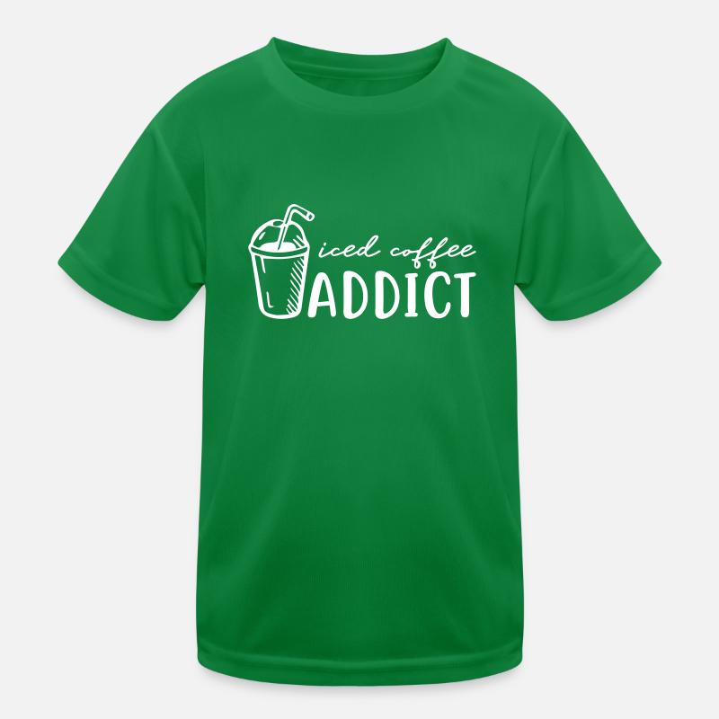 Iced Coffee Addict Kids Functional T-Shirt
