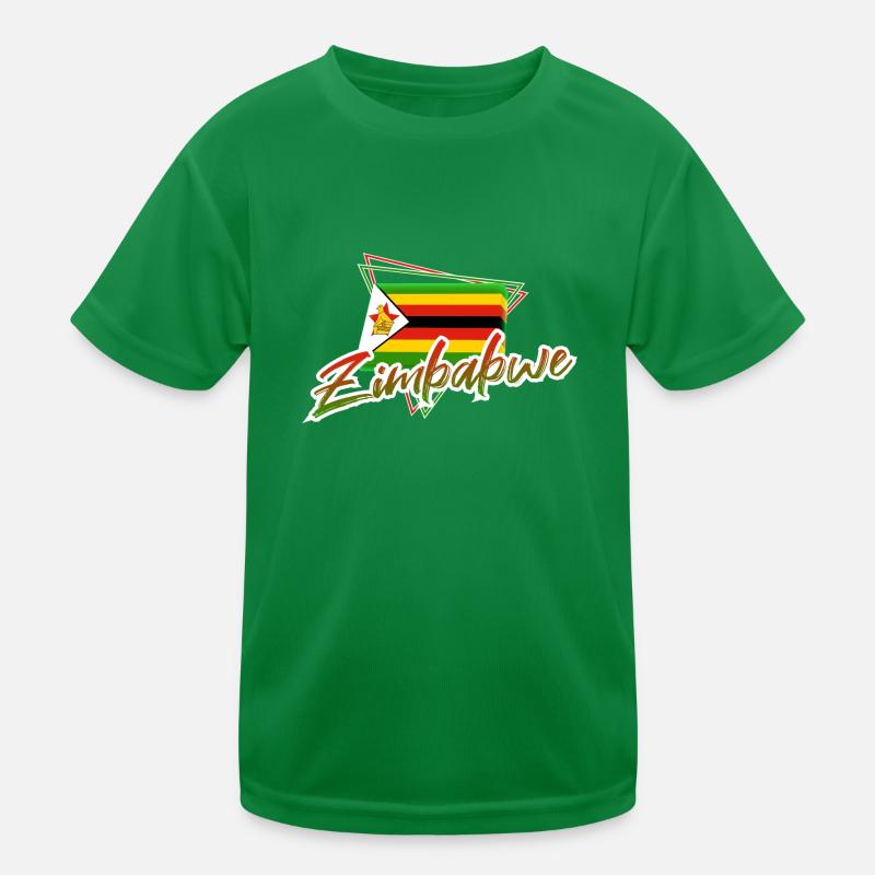Simbabwe Kinder Funktions-T-Shirt