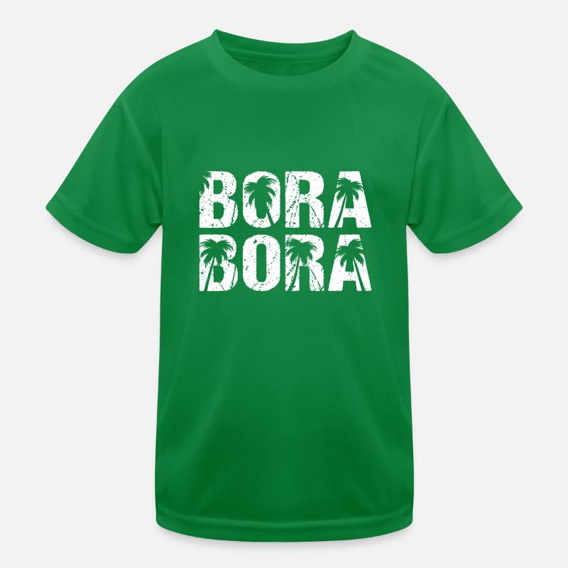 Bora Bora Palm Trees Pacific Palm Island Kids Functional T-Shirt