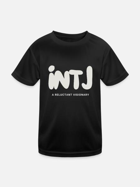 INTJ Eine widerwillige visionäre MBTI-Persönlichkeit - Kinder Funktions-T-Shirt - Schwarz - Vorne