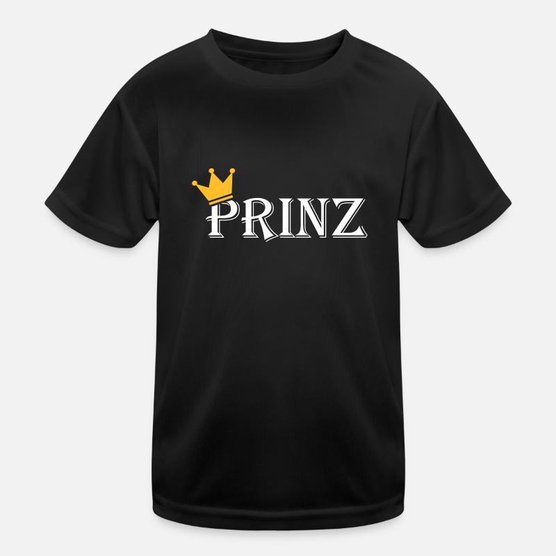 Prinz - Kinder Funktions-T-Shirt - Schwarz