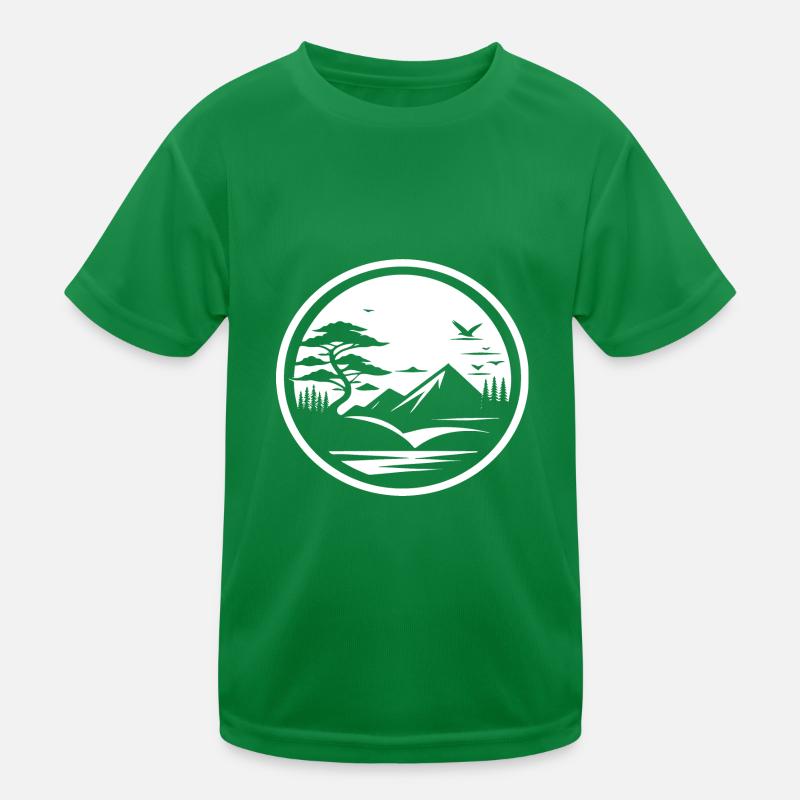 Conception simple d’icône de paysage de la nature T-shirt sport Enfant