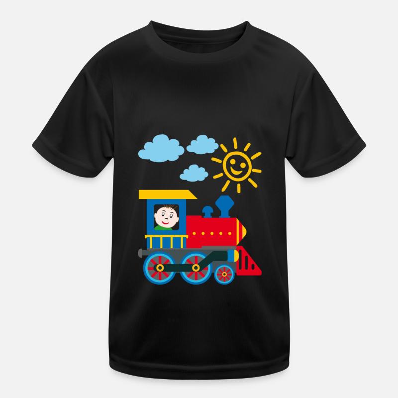 Bébé commande une petite locomotive au soleil T-shirt sport Enfant