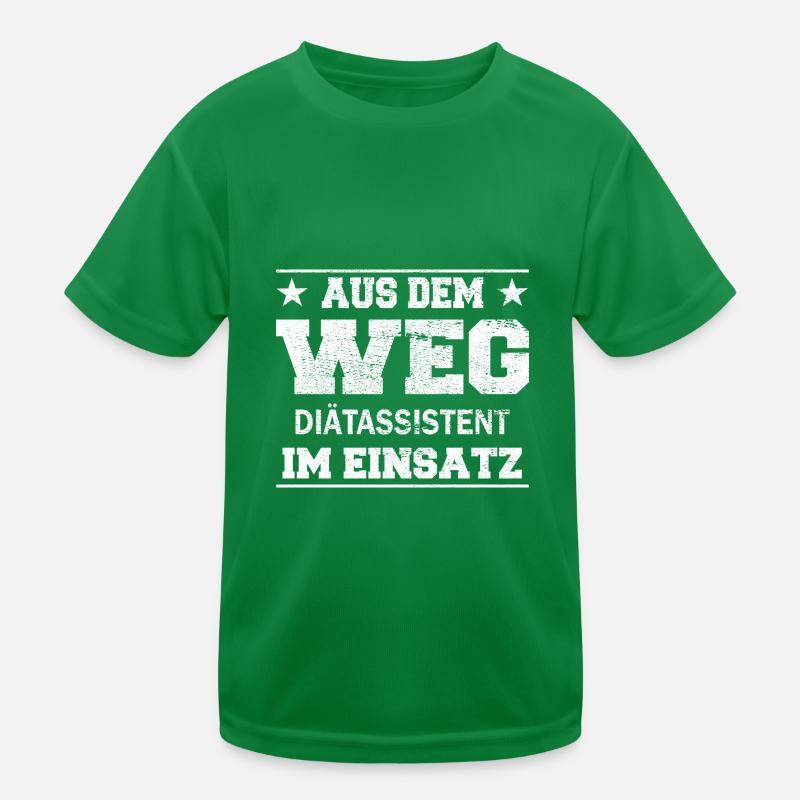 Aus dem Weg Diätassistent im Einsatz Design Kinder Funktions-T-Shirt
