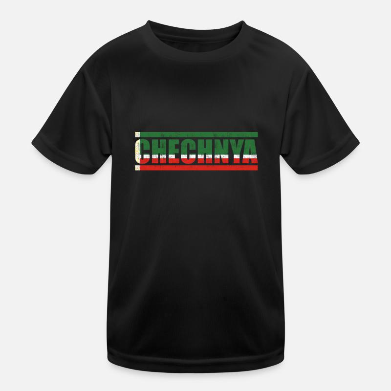 Tschetschenien - Kinder Funktions-T-Shirt - Schwarz