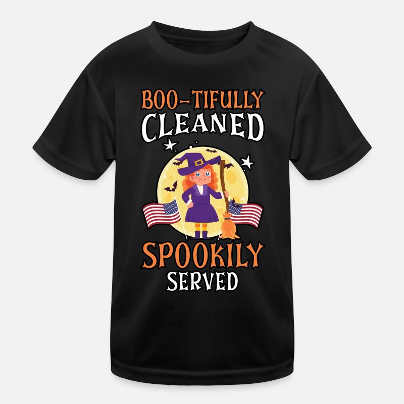 Boo-tifully Cleaned Spookily Served Halloween Kinder Funktions-T-Shirt