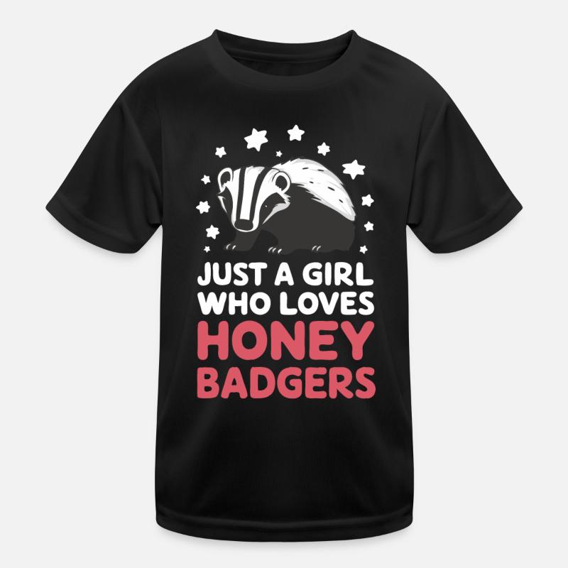 Badger Honey Badger Animal Kids Functional T-Shirt