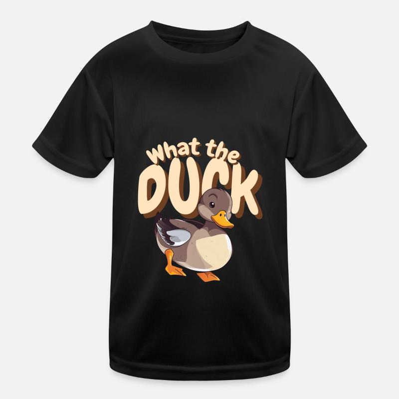 Ente Wasservogel Tier lustiger Spruch Kinder Funktions-T-Shirt