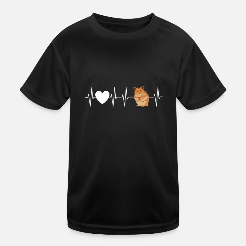 Herzfrequenz Puls EKG - Mein Herzschlag Hamster Kinder Funktions-T-Shirt