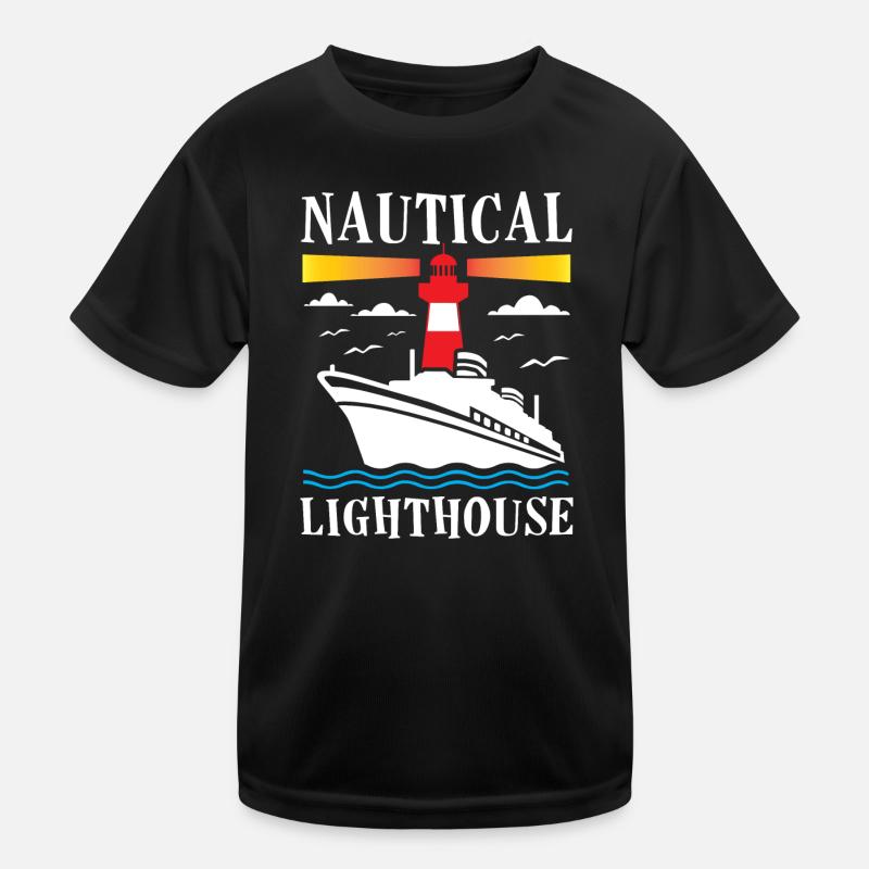 Nautical Lighthouse Kinder Funktions-T-Shirt