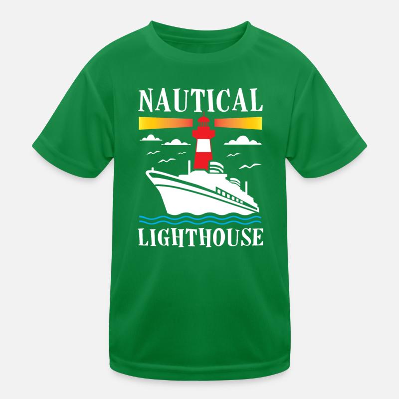 Nautical Lighthouse Kids Functional T-Shirt
