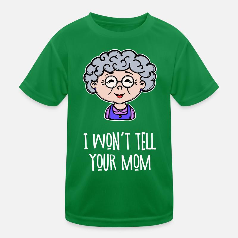 Großmutter Oma Alte Frau Brille Lustig Statement Kinder Funktions-T-Shirt