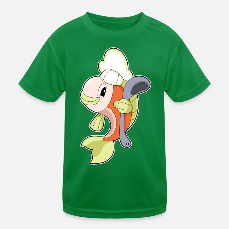 Fisch Koch Kochlöffel Kochen Kinder Funktions-T-Shirt