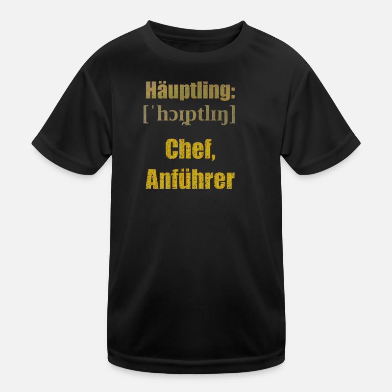 häuptling chef Kinder Funktions-T-Shirt