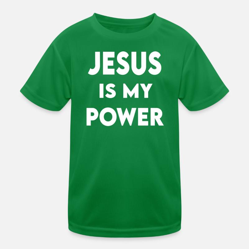 Jesus is my power Kinder Funktions-T-Shirt